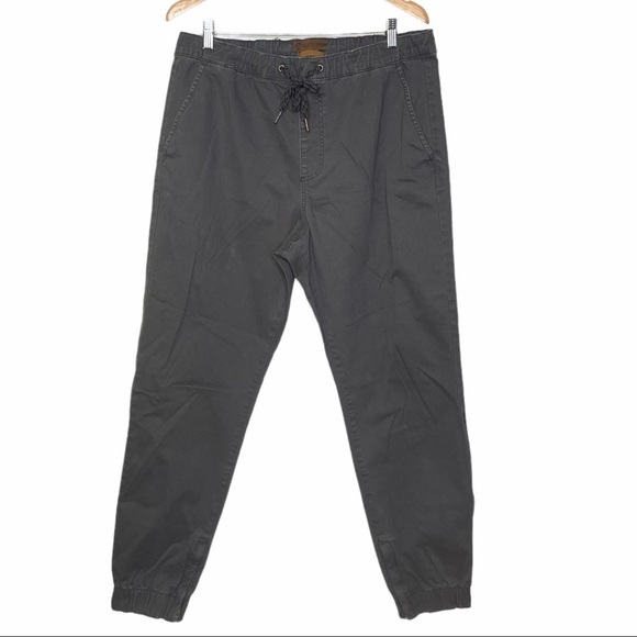 Tainted Denim Men Grey Stretch Pockets Elastic Tie Waist Joggers Jeans S… - Picture 1 of 8